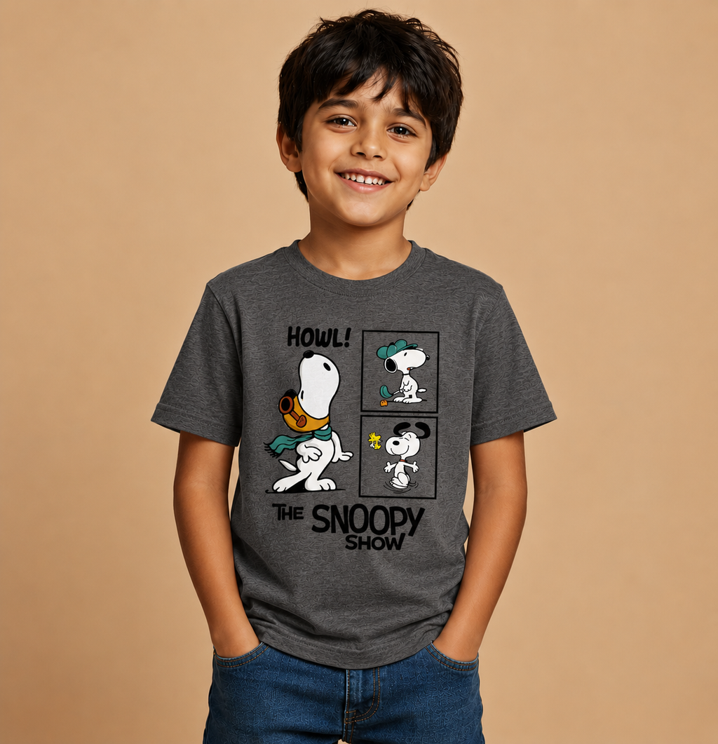 Howl! Snoopy Show Kids Graphic Tee