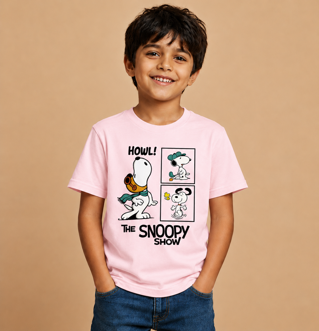 Howl! Snoopy Show Kids Graphic Tee