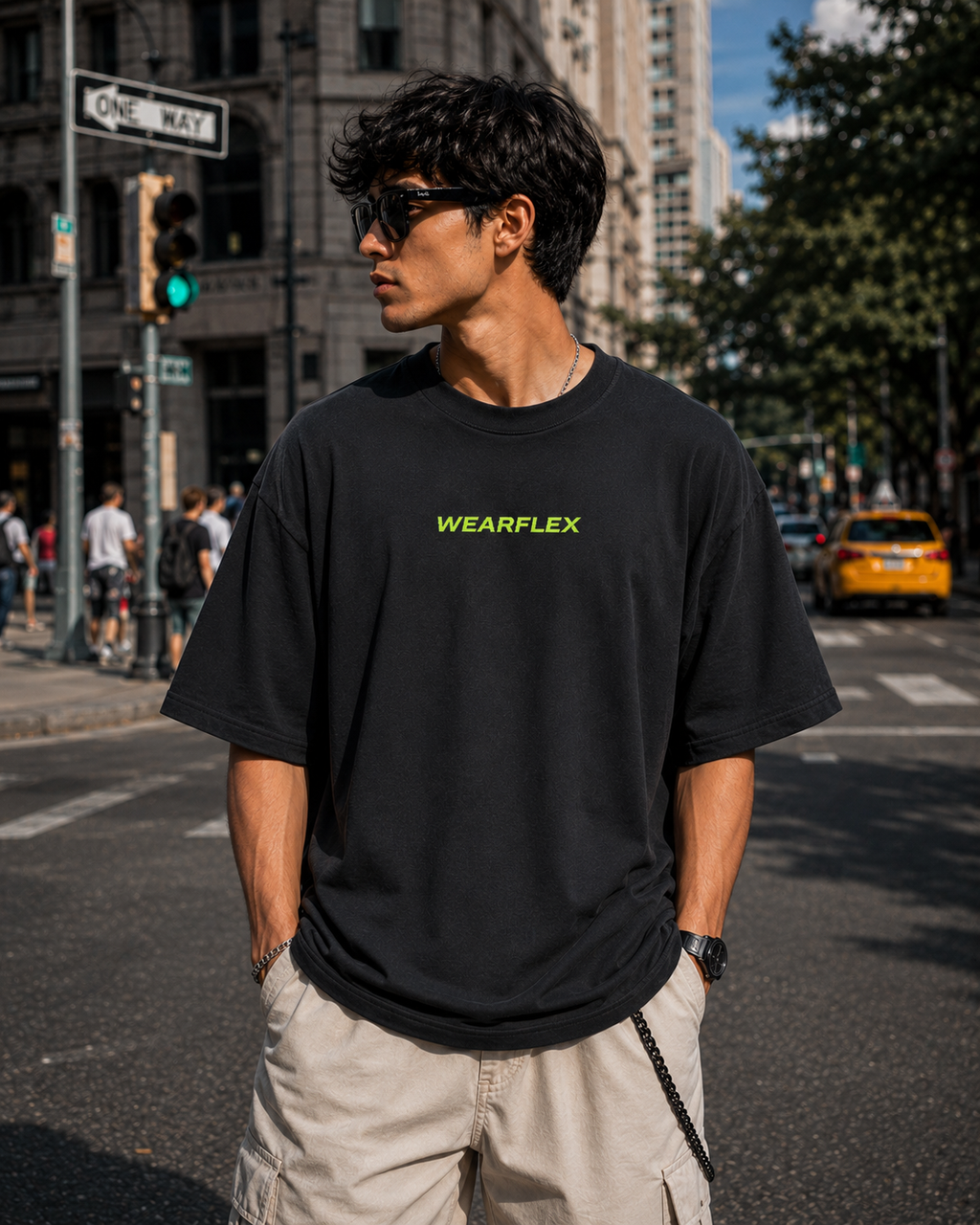 SET THE TONE Oversized Graphic T-Shirt
